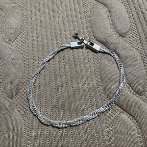 Elegant Silver 925 Braided Bracelet